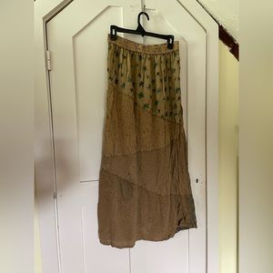 Sacred Threads brown Boho maxi skirt Small-Medium